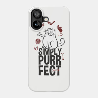 Simply Purrfect Lazy Cat Attitude Phone Case