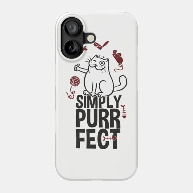 Simply Purrfect Lazy Cat Attitude Phone Case by Anticorporati