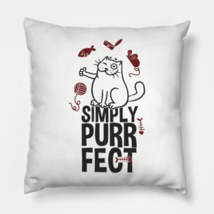 Simply Purrfect Lazy Cat Attitude Pillow