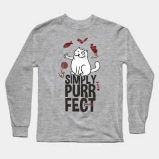 Simply Purrfect Lazy Cat Attitude Long Sleeve T-Shirt