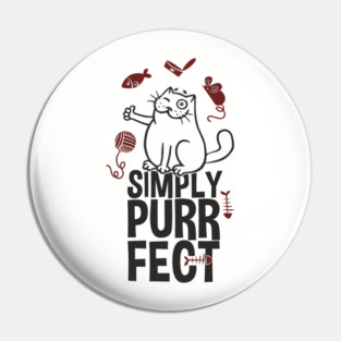 Simply Purrfect Lazy Cat Attitude Pin
