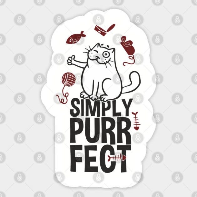 Simply Purrfect Lazy Cat Attitude Sticker by Anticorporati