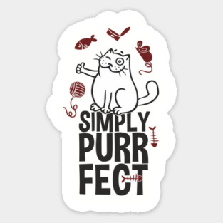 Simply Purrfect Lazy Cat Attitude Magnet