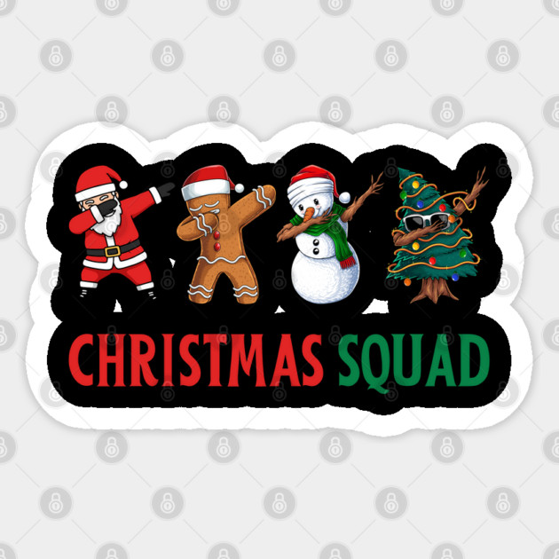 Dabbing Christmas Squad Sticker by Creatifly Graphic Tees