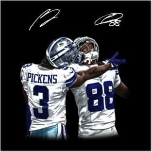 Vintage George Pickens and Ceedee Lamb Fantastic Duo Signature Posters and Art