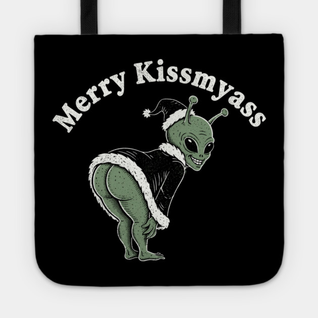 Merry Kissmyass Tote by CreativeSage