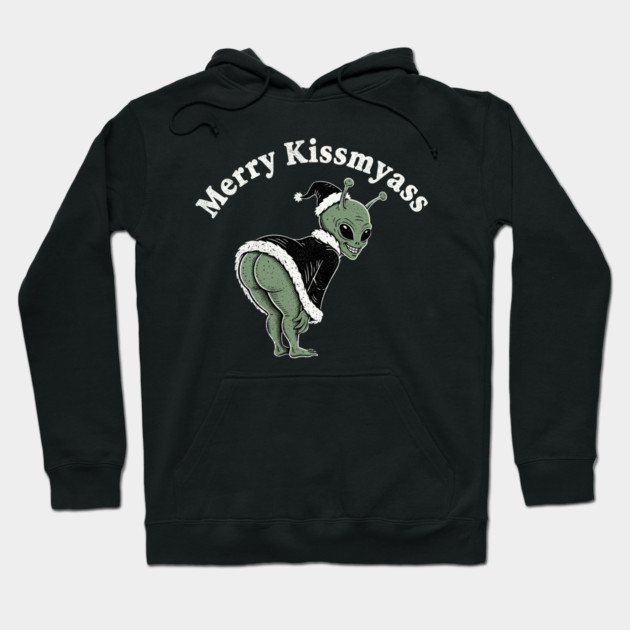 Merry Kissmyass Hoodie by CreativeSage