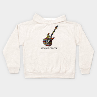 Legends of Rock Guitar Graphic v2 (For Lighter Colored Products) Kids Hoodie