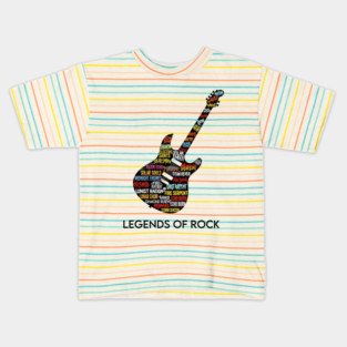 Legends of Rock Guitar Graphic v2 (For Lighter Colored Products) Kids T-Shirt