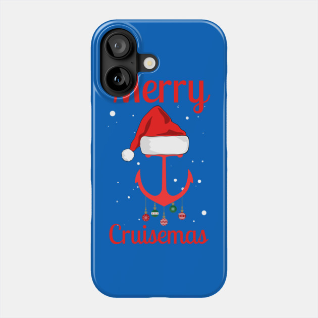 Merry Cruisemas Anchor Holiday Humor Phone Case by Creatifly Graphic Tees