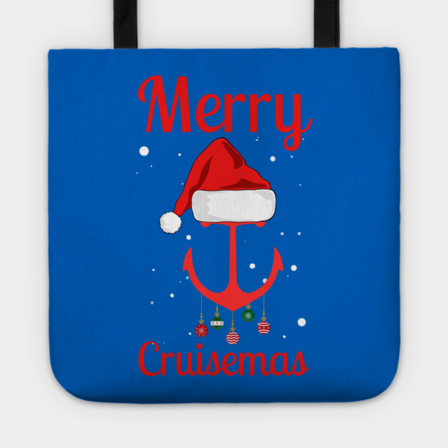Merry Cruisemas Anchor Holiday Humor Tote by Creatifly Graphic Tees
