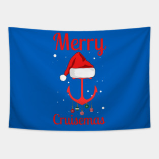 Merry Cruisemas Anchor Holiday Humor Tapestry
