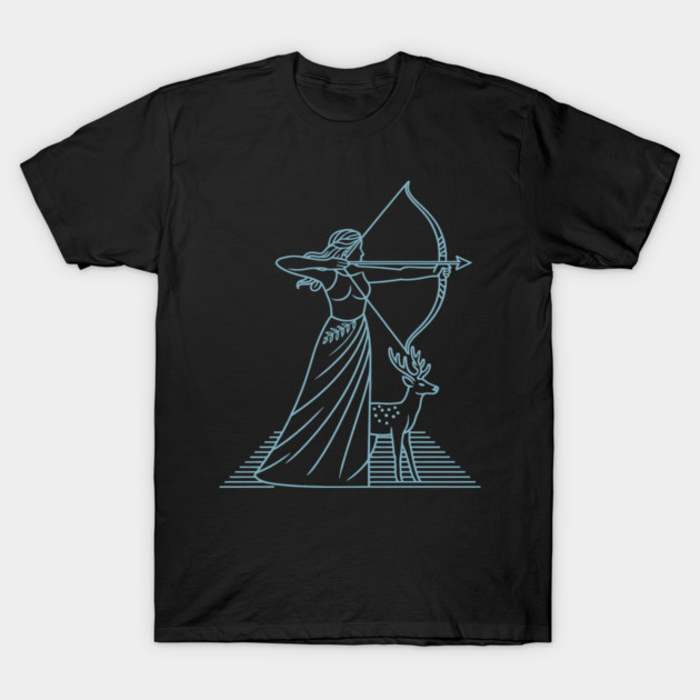 Sagittarius 2025 - Goddess Artemis T-Shirt by CreativeSage