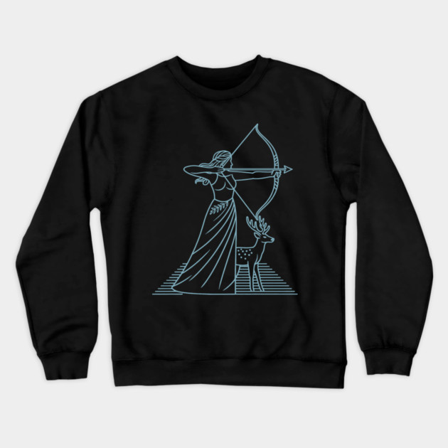Sagittarius 2025 - Goddess Artemis Crewneck Sweatshirt by CreativeSage