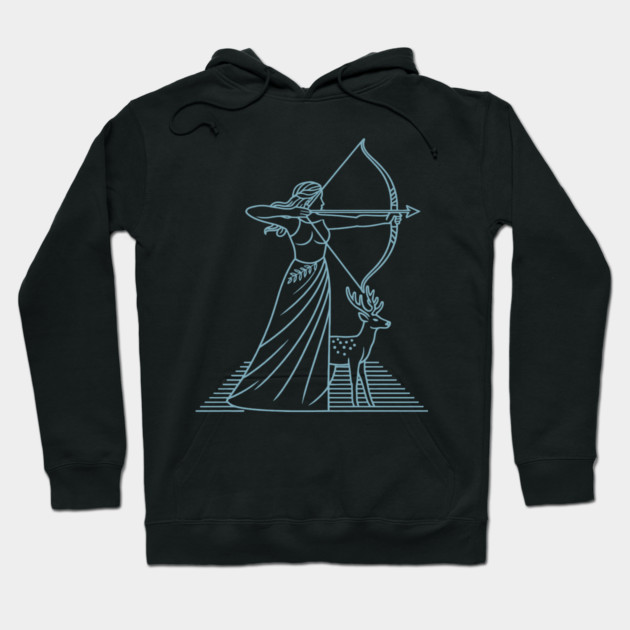 Sagittarius 2025 - Goddess Artemis Hoodie by CreativeSage