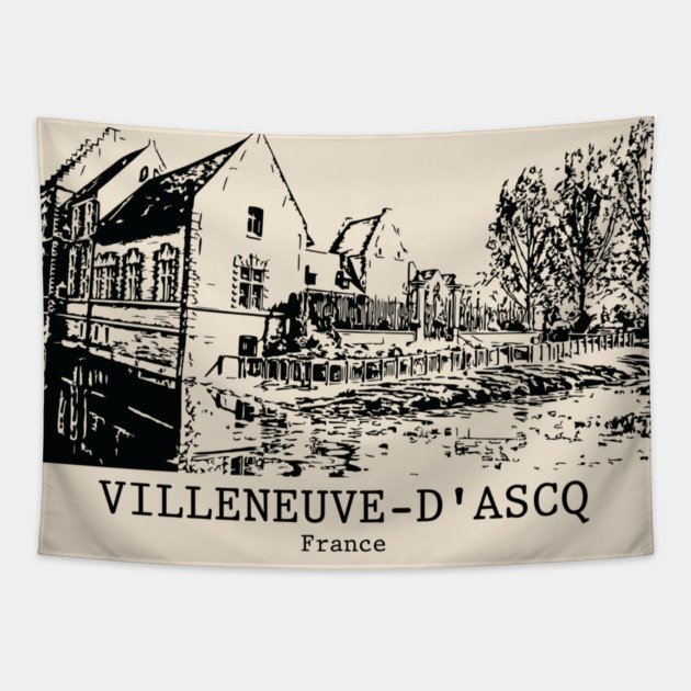 Villeneuve-d’Ascq - France Tapestry by Lakeric