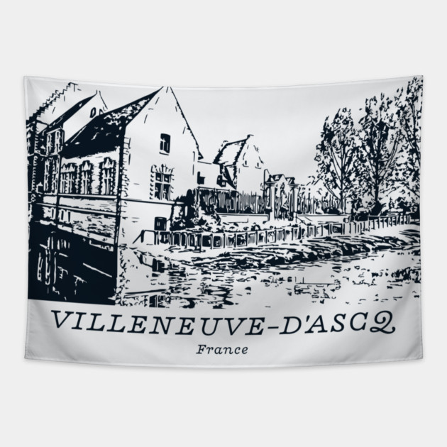 Villeneuve-d’Ascq - France Tapestry by Lakeric