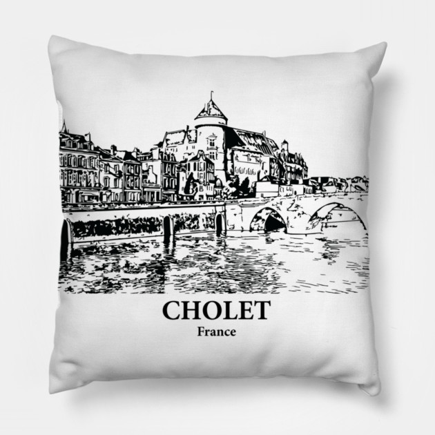 Cholet - France Pillow by Lakeric
