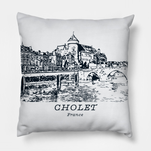 Cholet - France Pillow by Lakeric