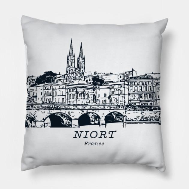 Niort - France Pillow by Lakeric