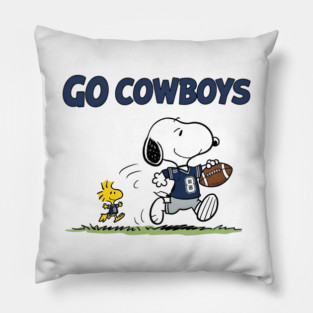 Go Cowboys – Snoopy & Woodstock Pillow