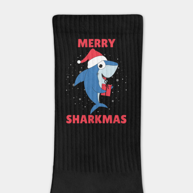 Merry Sharkmas Holiday Shark Fun by Creatifly Graphic Tees