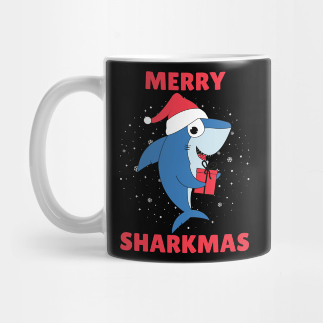 Merry Sharkmas Holiday Shark Fun by Creatifly Graphic Tees