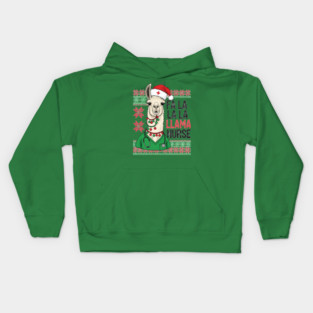 Fa La La Llama Nurse Ugly Christmas Sweater Kids Hoodie