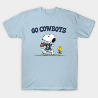 Dallas Football Go Cowboys - Snoopy & Woodstock T-Shirt