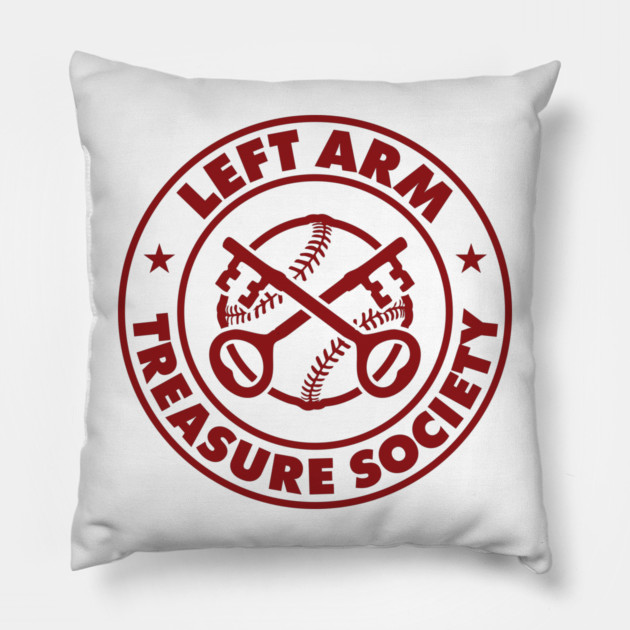 Left Arm Treasure Society Official Team Logo Pillow by GZM Podcasts