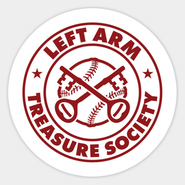 Left Arm Treasure Society Official Team Logo Sticker by GZM Podcasts