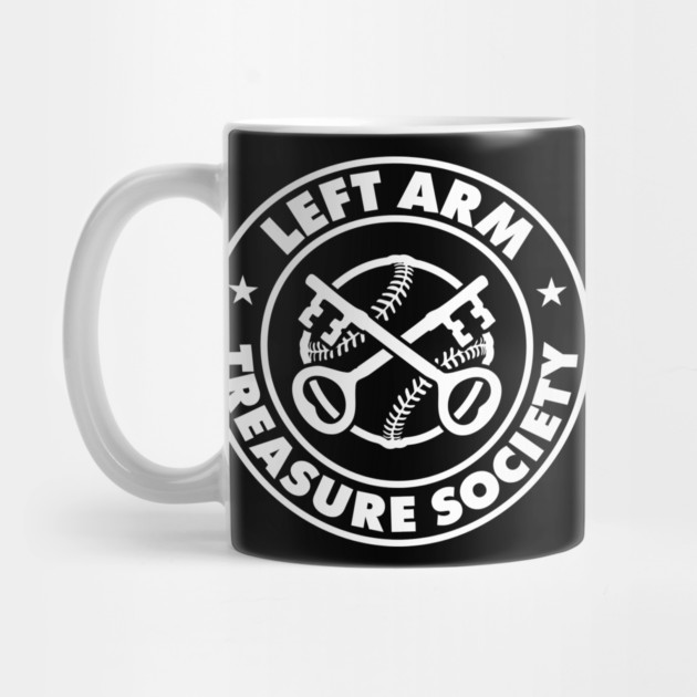 Left Arm Treasure Society Black Tee Design by GZM Podcasts