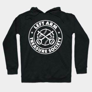 Left Arm Treasure Society Black Tee Design Hoodie