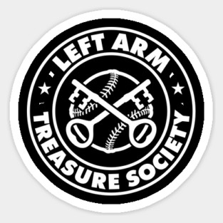 Left Arm Treasure Society Black Tee Design Magnet