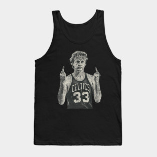larry bird MIDDLE FINGER_Vintage style Tank Top