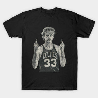 larry bird MIDDLE FINGER_Vintage style T-Shirt