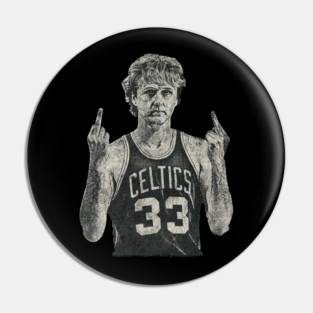 larry bird MIDDLE FINGER_Vintage style Pin