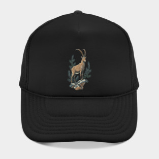 Alpine Ibex Mountain Goat on Rocky Cliff Hat