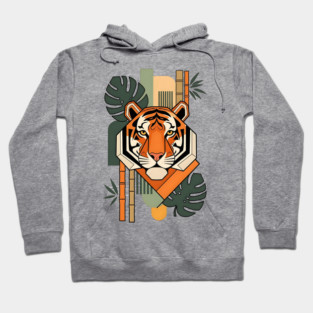 Bauhaus Tiger Modern Art Illustration Hoodie