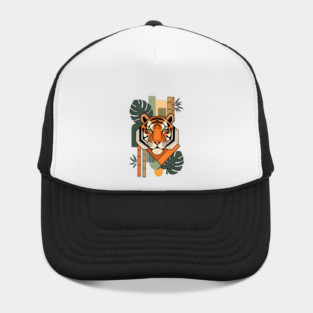Bauhaus Tiger Modern Art Illustration Hat