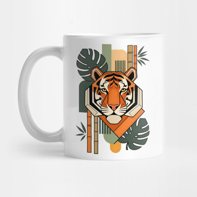 Bauhaus Tiger Modern Art Illustration by Designed By Marty