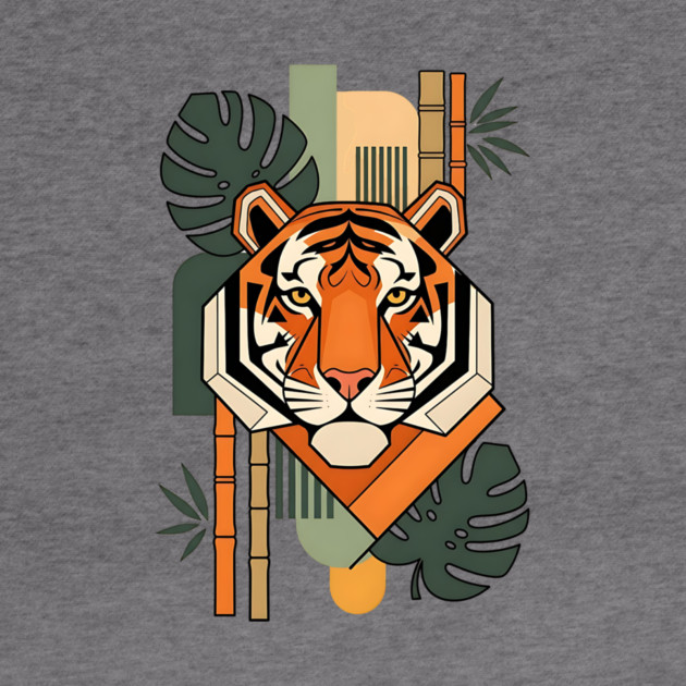 Bauhaus Tiger Modern Art Illustration by Designed By Marty