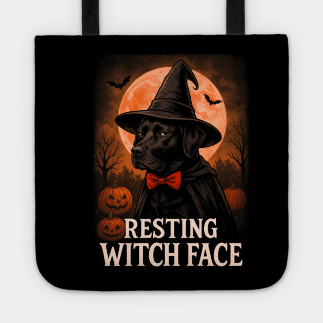 Resting Witch Face Tote by James's Store 98