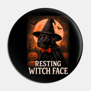 Resting Witch Face Pin