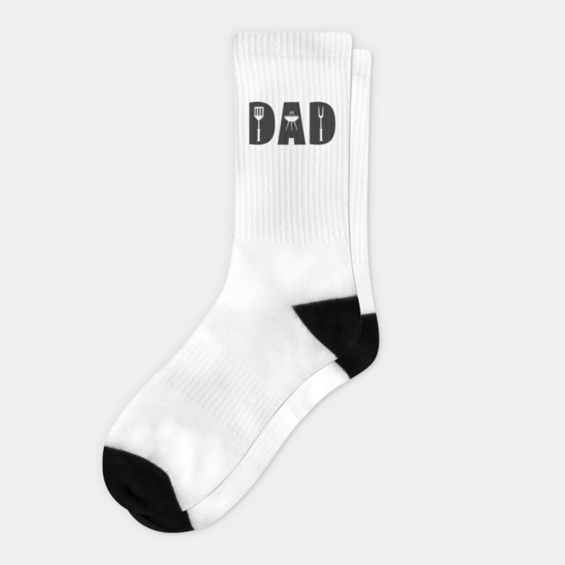 Dad Grill BBQ Grill Master Father's Day Socks by Anticorporati