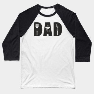 Dad Grill BBQ Grill Master Father's Day Baseball T-Shirt