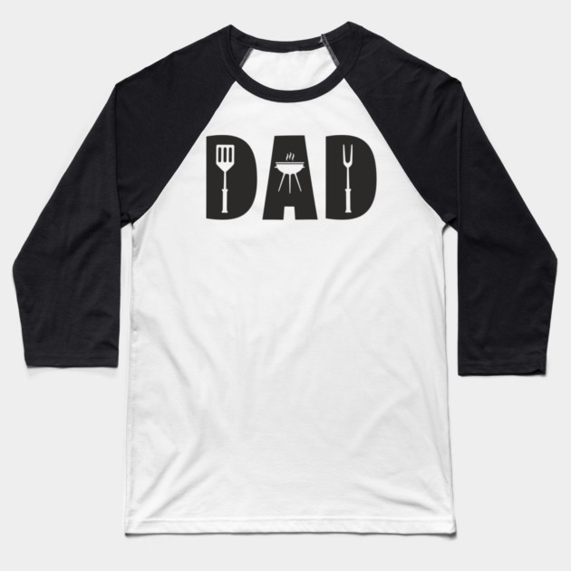 Dad Grill BBQ Grill Master Father's Day Baseball T-Shirt by Anticorporati