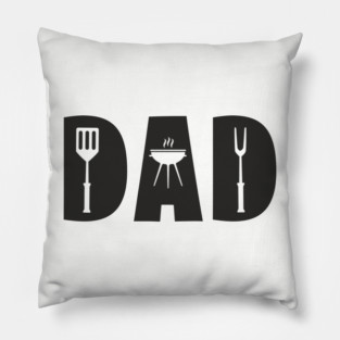 Dad Grill BBQ Grill Master Father's Day Pillow