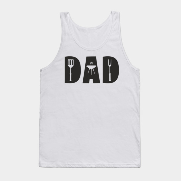 Dad Grill BBQ Grill Master Father's Day Tank Top by Anticorporati