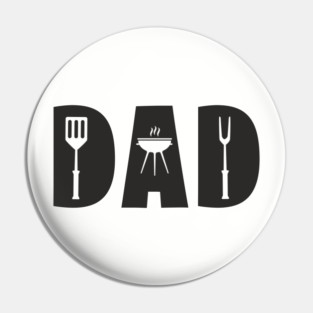 Dad Grill BBQ Grill Master Father's Day Pin